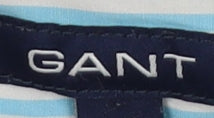 Gant Women’s Blue Striped Button-Up Shirt Size 12