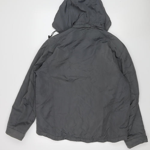 Gas Men's Grey Hooded Jacket L - Casual & Versatile