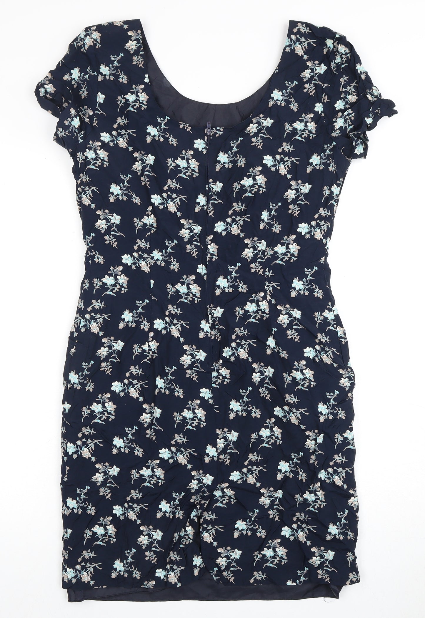 St Michael Women's Black Floral Dress, Size 12