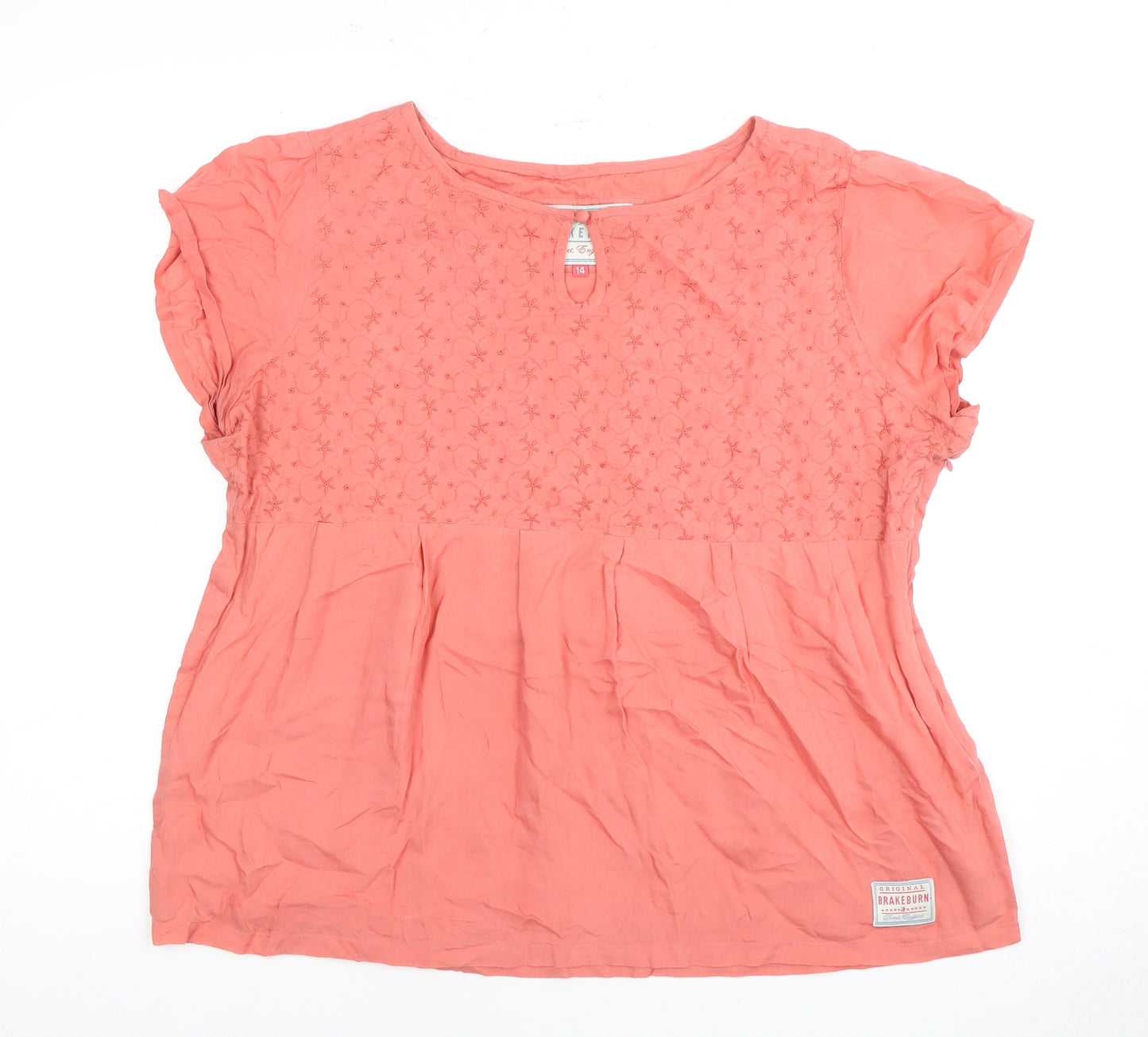 Brakeburn Women's Pink Blouse - Size 14 Casual