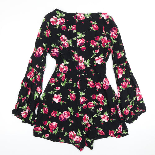 AX Black Floral Playsuit Women S Spring/Summer
