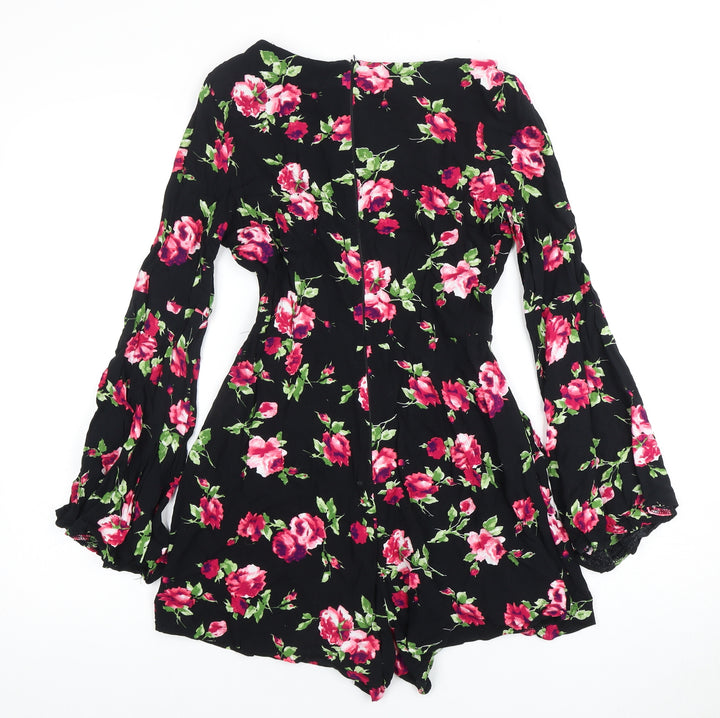 AX Black Floral Playsuit Women S Spring/Summer