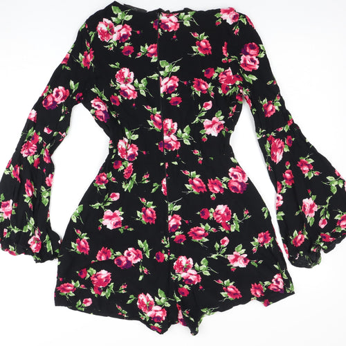 AX Black Floral Playsuit Women S Spring/Summer