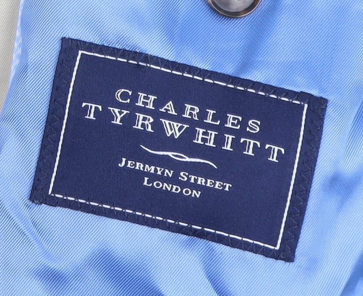 Charles Tyrwhitt Beige Men's Trench Coat Size 40