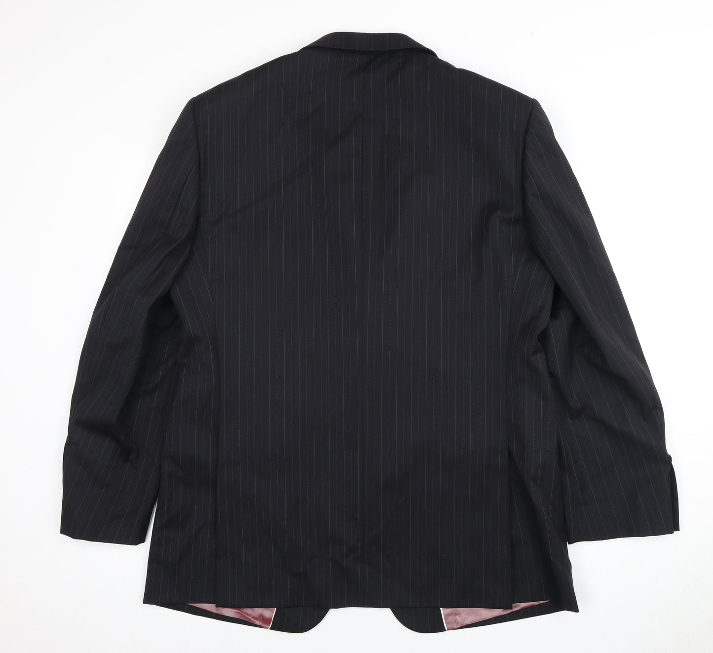 Marks and Spencer Men's Black Striped Suit Jacket 42R