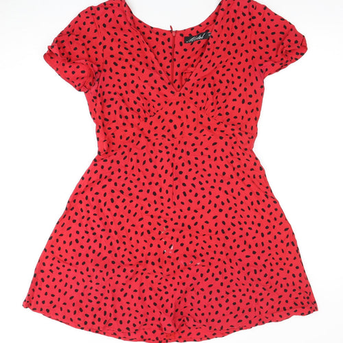 Motel Women's Red Polka Dot Dress XS