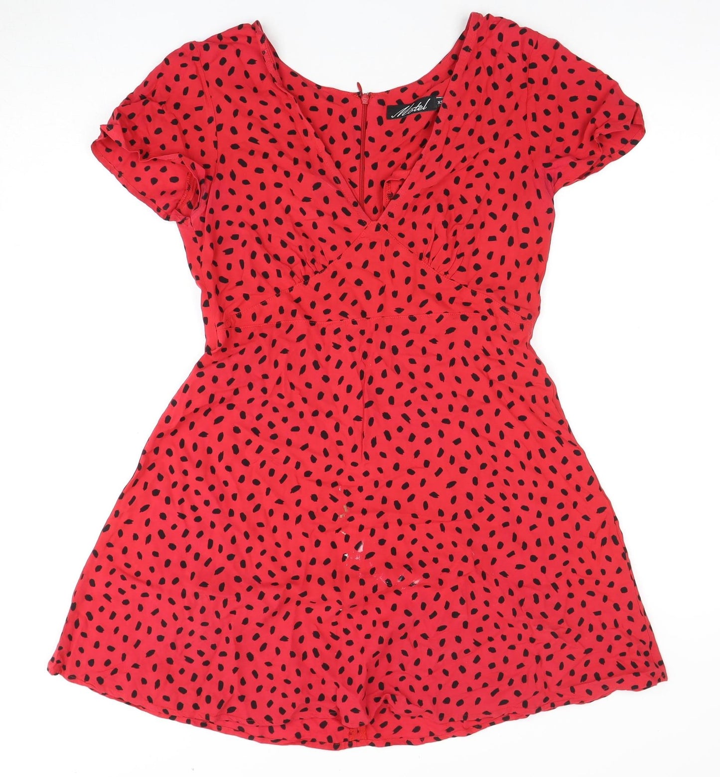 Motel Women's Red Polka Dot Dress XS