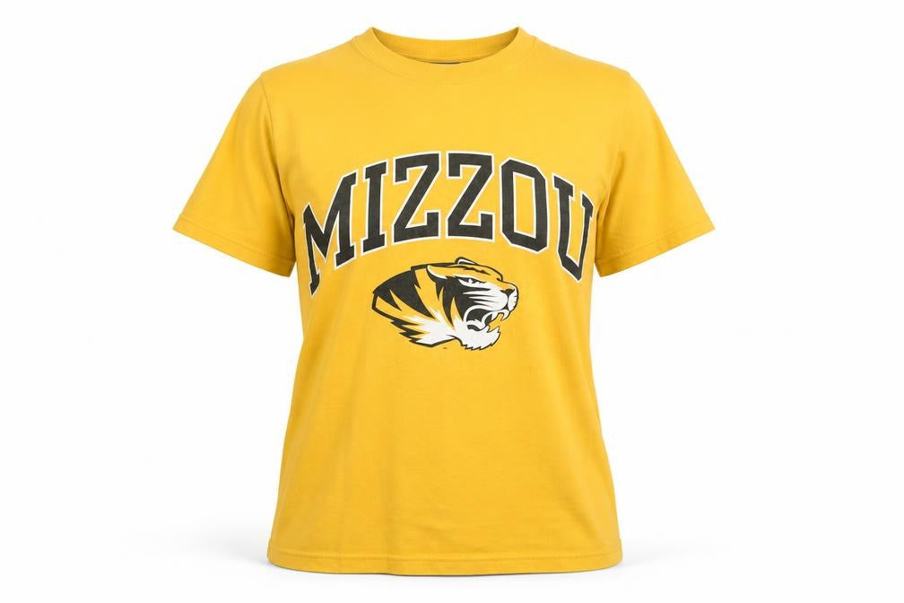 Front view of Champion Yellow unisex adults basic t-shirt s