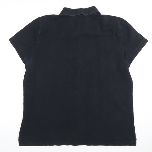Tommy Hilfiger Women's Black Polo Shirt XL