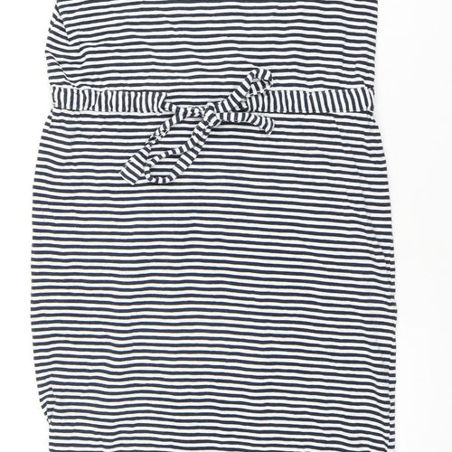 Next Women's Blue Striped Cotton Dress, Size 10
