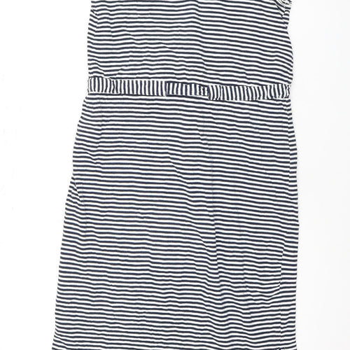 Next Women's Blue Striped Cotton Dress, Size 10
