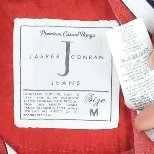 Jasper Conran Men's Red Striped Polo, Medium, Casual Shirt