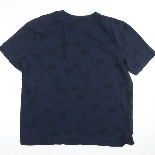 Ted Baker Men's Blue Floral Crew Neck T-Shirt Size 5