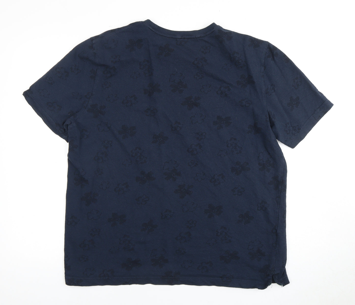 Ted Baker Men's Blue Floral Crew Neck T-Shirt Size 5