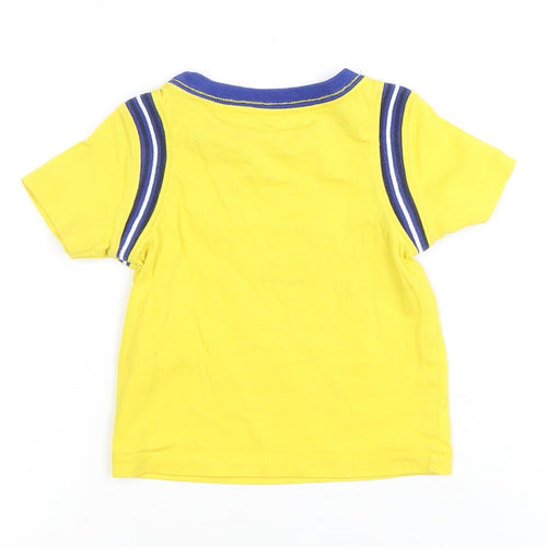 Tommy Hilfiger Baby T-Shirt, Yellow, 6-9 Months, Sports Style