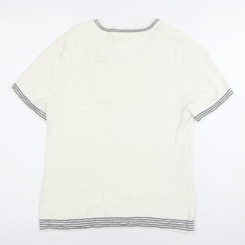 Eastex Women's Ivory Short Sleeve Knit T-Shirt, Size 10