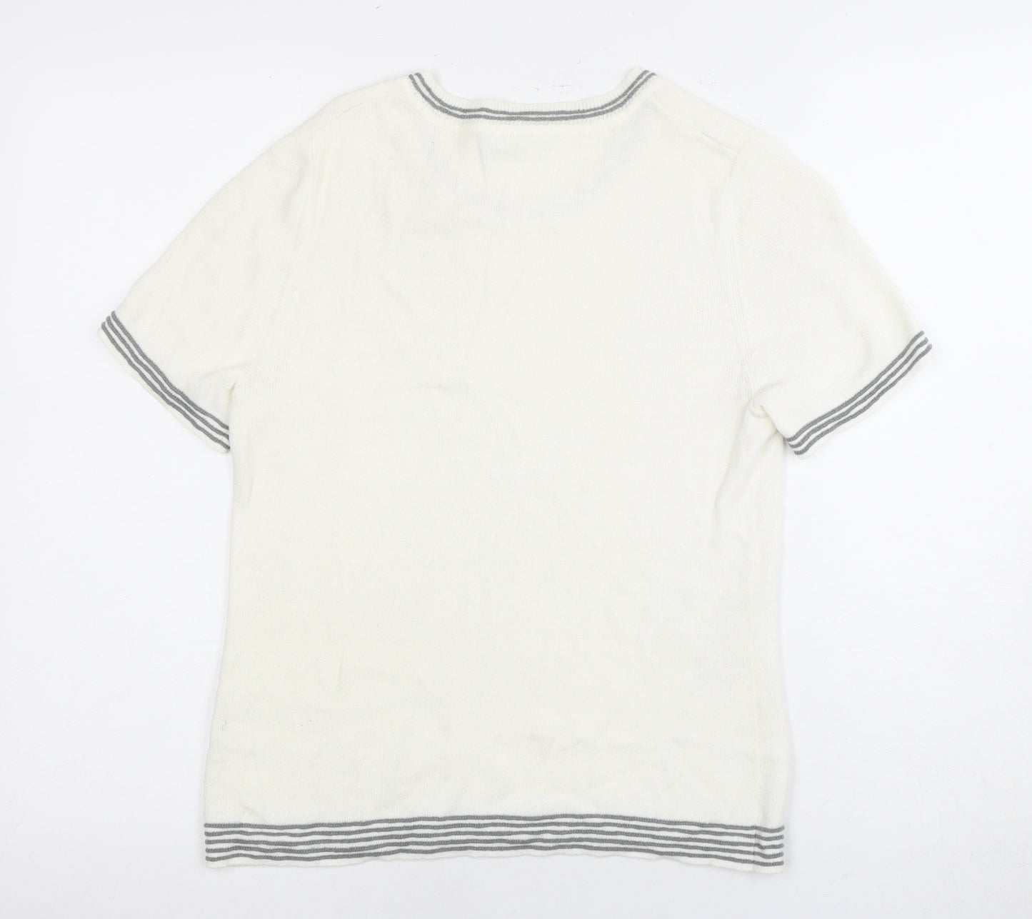 Eastex Women's Ivory Short Sleeve Knit T-Shirt, Size 10