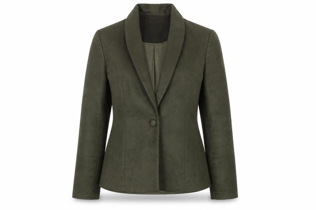 Front view of Jacques Vert Women’s Green Blazer, size UK 12