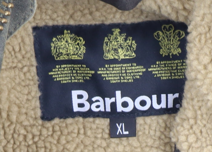 Barbour Men's Olive Green Waxed Parka XL