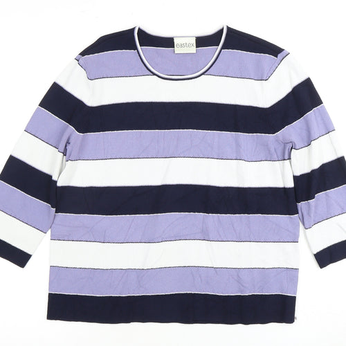 Eastex Women's Multicoloured Striped T-Shirt 12/14