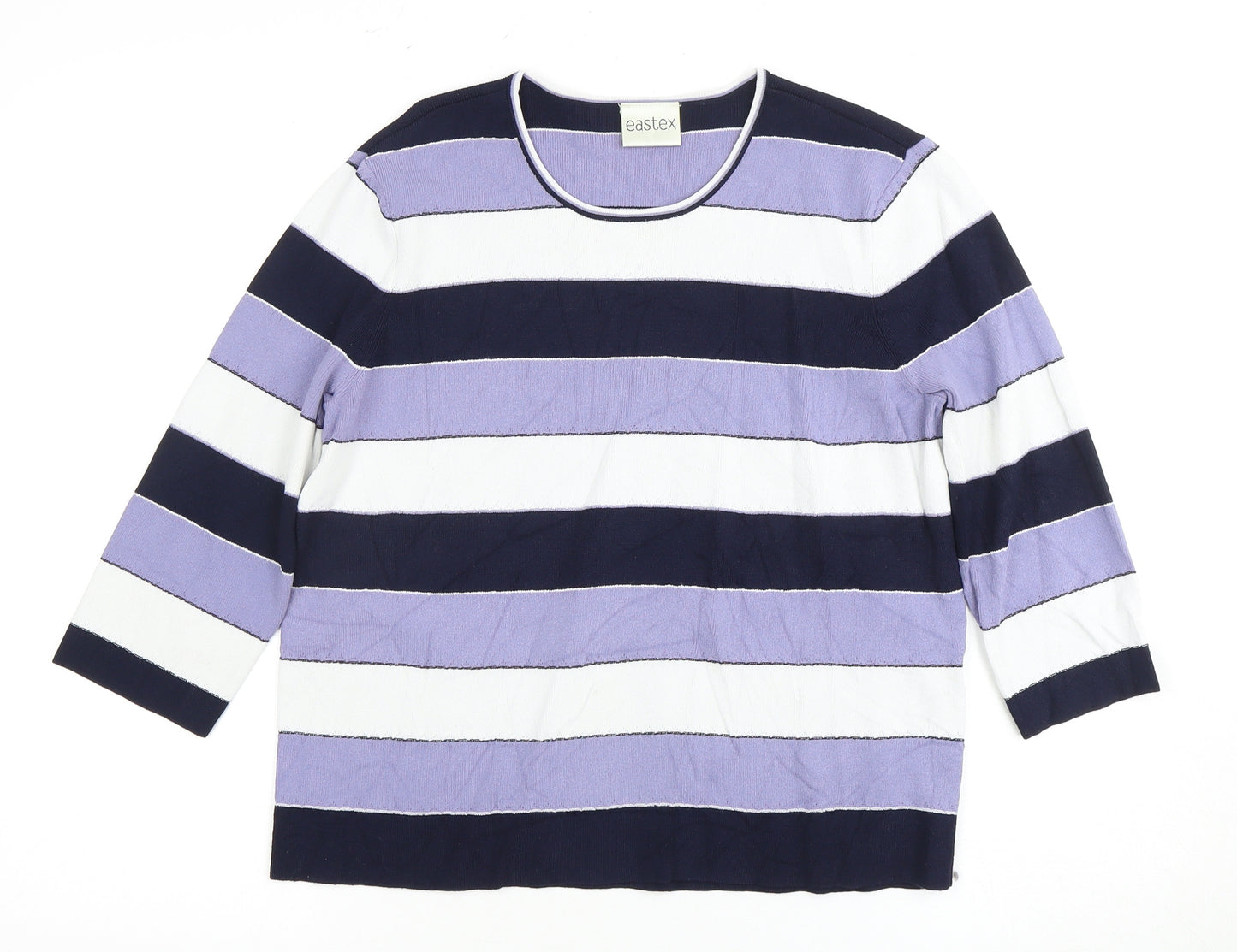 Eastex Women's Multicoloured Striped T-Shirt 12/14