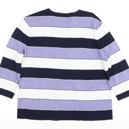 Eastex Women's Multicoloured Striped T-Shirt 12/14