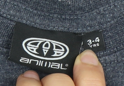 Animal Boys Blue Graphic T-Shirt 3-4 Years