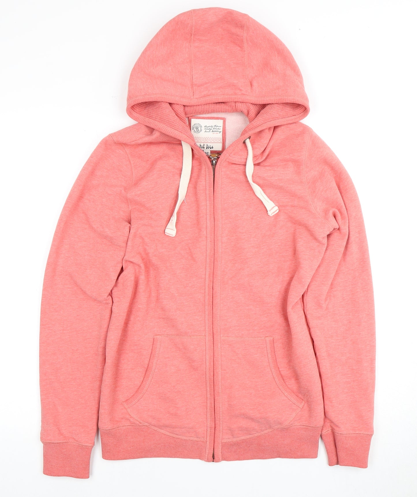 Fat Face Women's Pink Jersey Full Zip Hoodie, Size 12