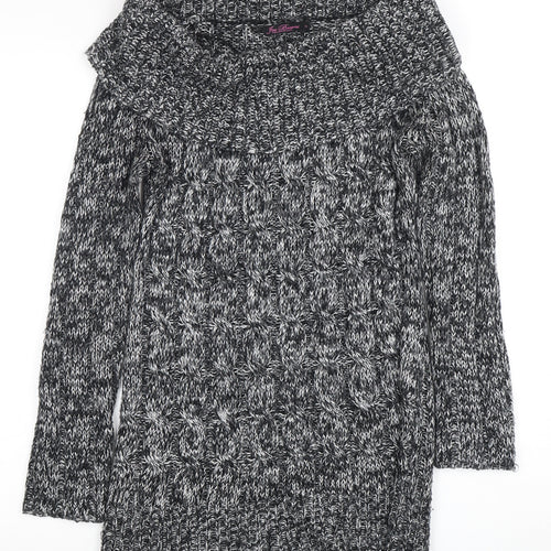 Joe Browns Women's Grey Cowl Neck Chunky Knit Jumper