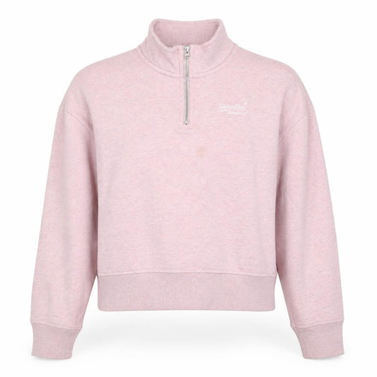 Front view of Superdry Women's Pink Pullover Sweatshirt, size 10