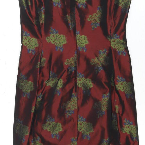 Laura Ashley Women's Floral Sheath Dress, Red/Green, Size 12