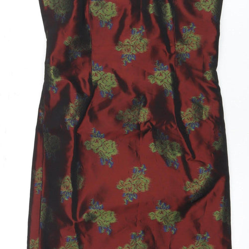 Laura Ashley Women's Floral Sheath Dress, Red/Green, Size 12