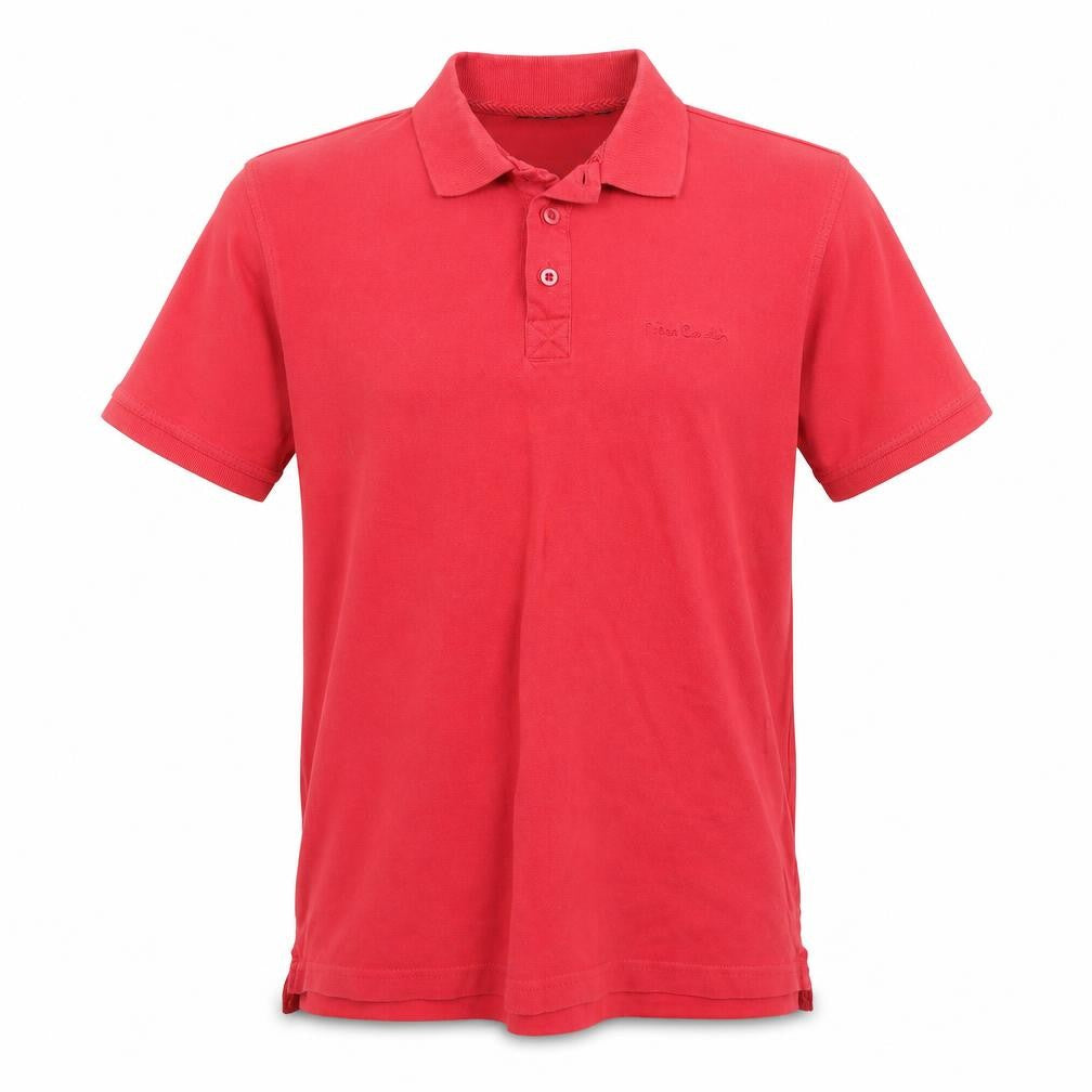 Front view of Pierre Cardin Red Men's M Polo Shirt Regular Fit