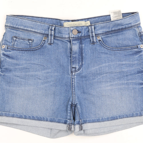 Calvin Klein Women's Blue Cut-Off Shorts Size 8