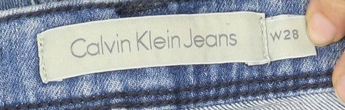 Calvin Klein Women's Blue Cut-Off Shorts Size 8