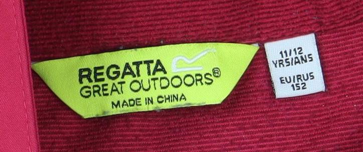Regatta Girls Pink Hooded Rain Coat 11-12 Years