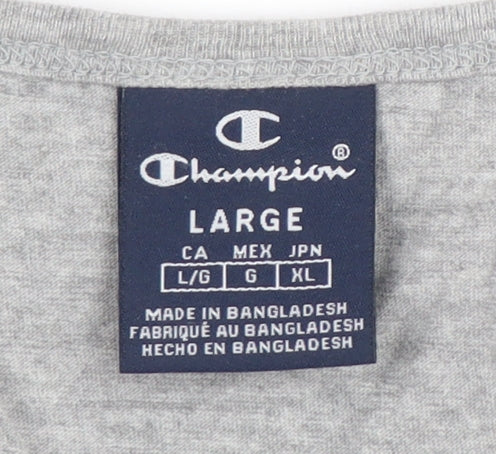 Champion Men's Grey Sleeveless T-Shirt Size L