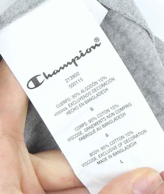 Champion Men's Grey Sleeveless T-Shirt Size L