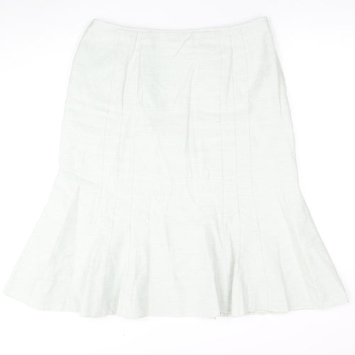 Jacques Vert Women's White Flare Long Skirt Size 16