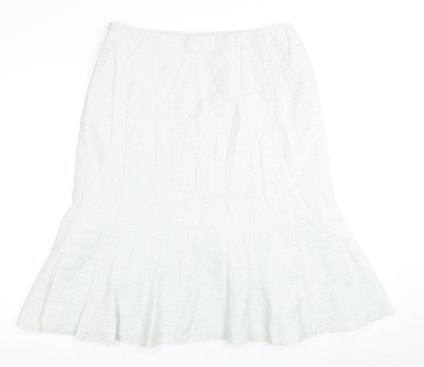 Jacques Vert Women's White Flare Long Skirt Size 16