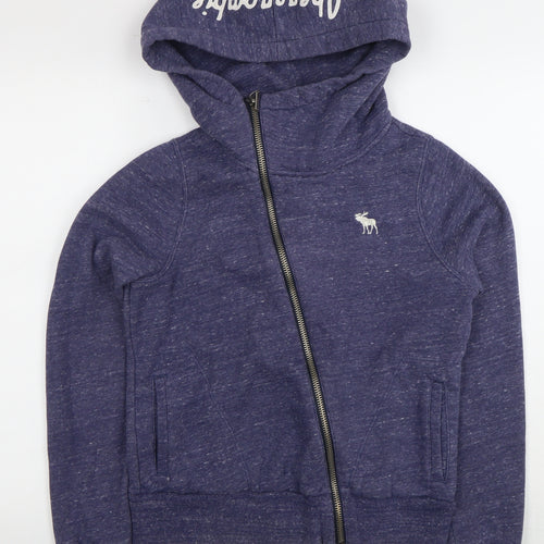 Abercrombie & Fitch Women's Blue Hoodie, M, Full Zip