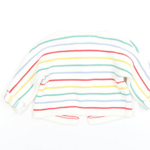 Joules Unisex Baby Multicoloured Striped Cotton Cardigan 0-3M