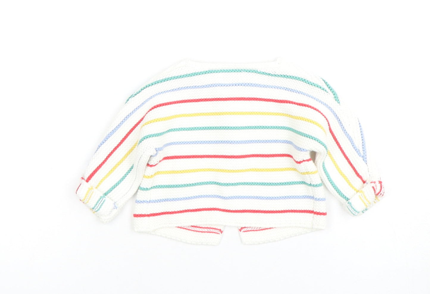 Joules Unisex Baby Multicoloured Striped Cotton Cardigan 0-3M