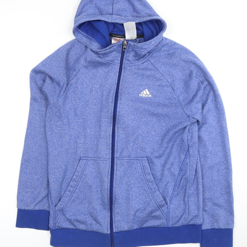 Adidas Boys Blue Full Zip Hoodie 13-14 Years