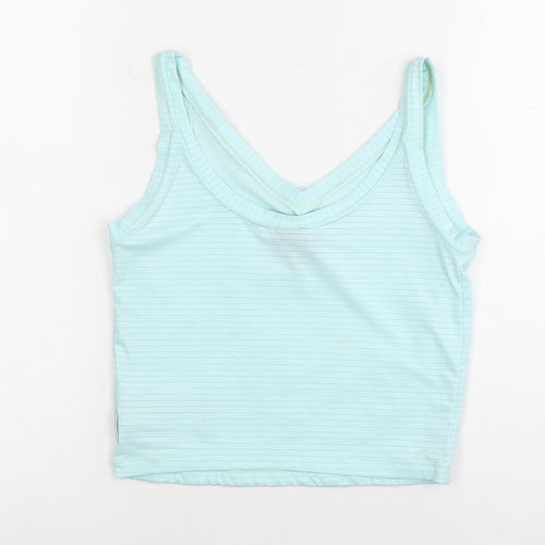 Nike Women's Blue Striped Tank Top - Size 10 Athletic