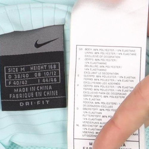 Nike Women's Blue Striped Tank Top - Size 10 Athletic