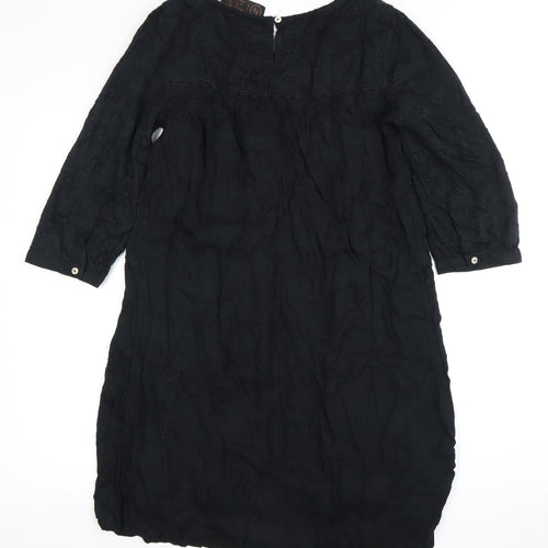 F F Women’s Black 3/4 Sleeve Dress, Size 12