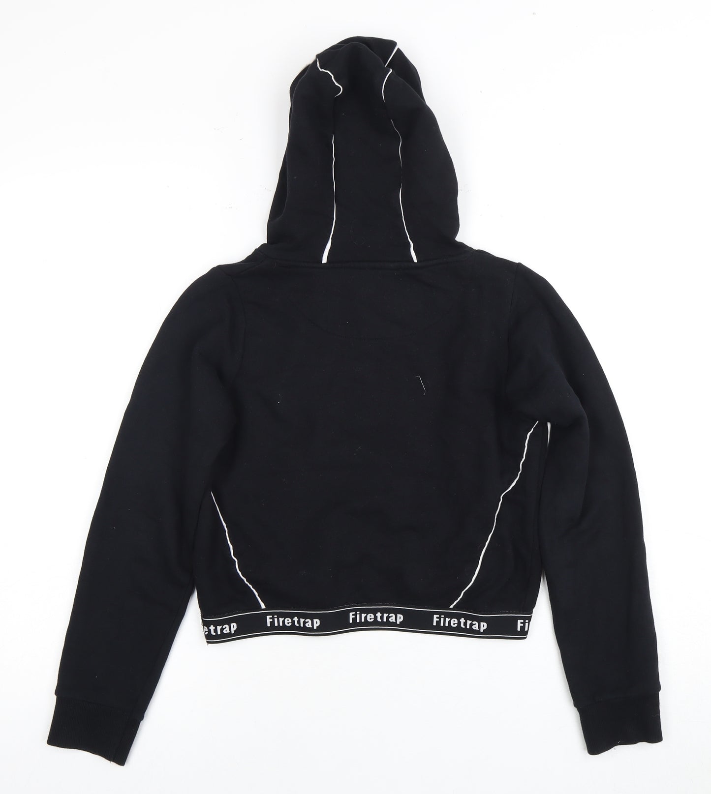 Firetrap Girls Black Pullover Hoodie 11-12 Years Logo Accent