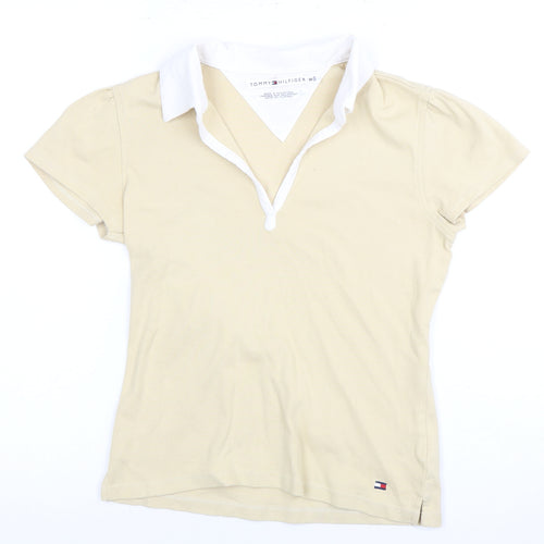 Tommy Hilfiger Womens Beige Polo Shirt M