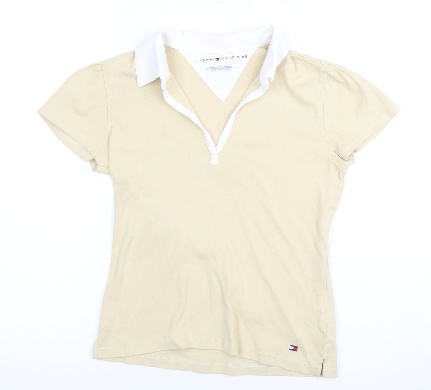 Tommy Hilfiger Womens Beige Polo Shirt M